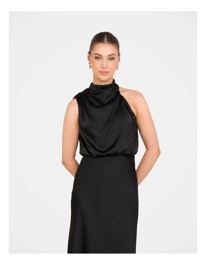 Tate High Neck Gown in Black image 4