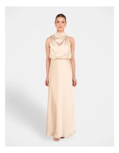 Tate High Neck Gown in Cream