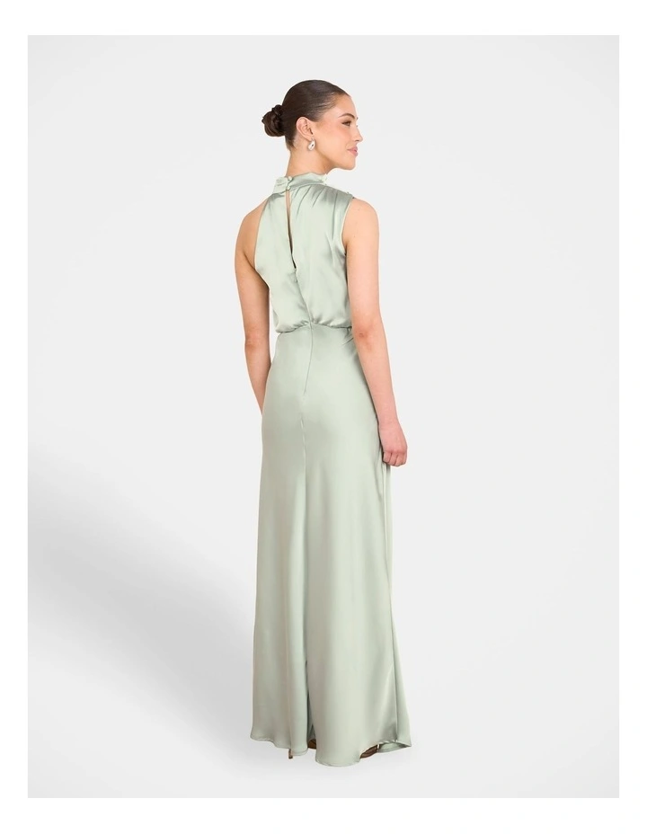 Tate High Neck Gown in Green image 2