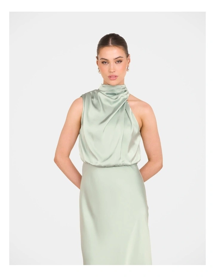 Tate High Neck Gown in Green image 4