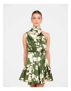 Dhaka Frill Hem Mini Dress in Print