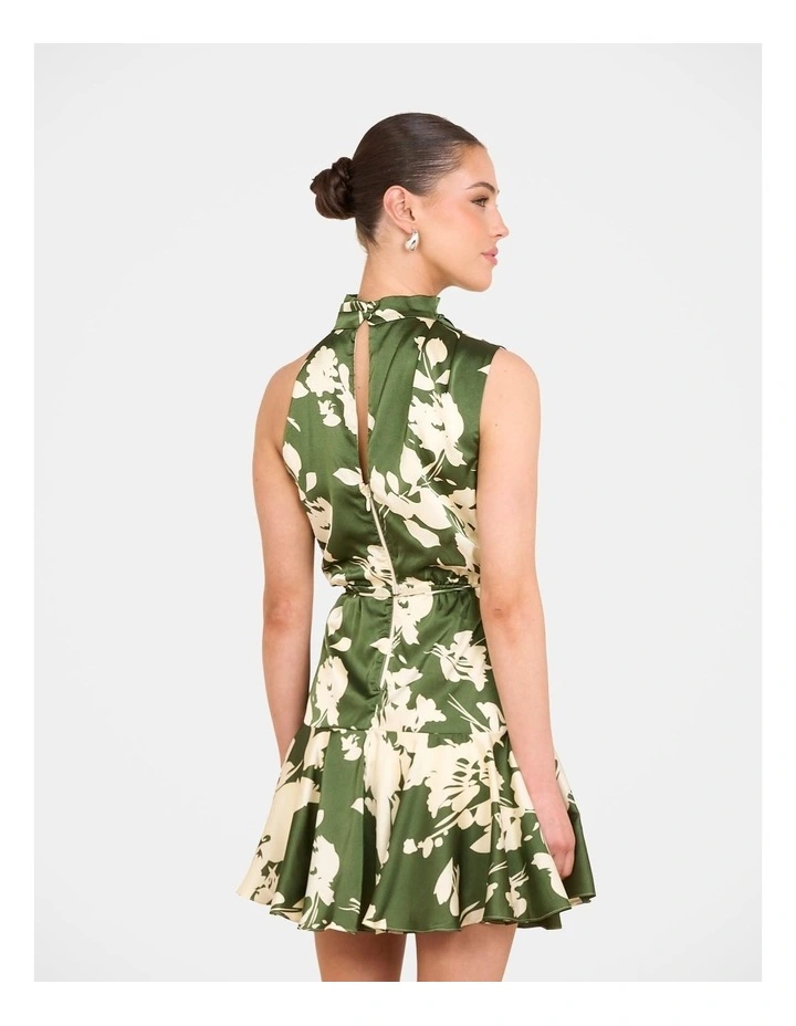 Dhaka Frill Hem Mini Dress in Print image 2