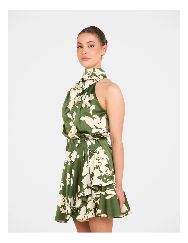 Dhaka Frill Hem Mini Dress in Print image 3