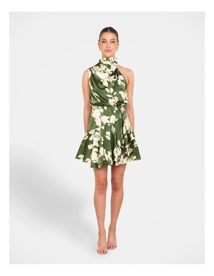 Dhaka Frill Hem Mini Dress in Print image 5