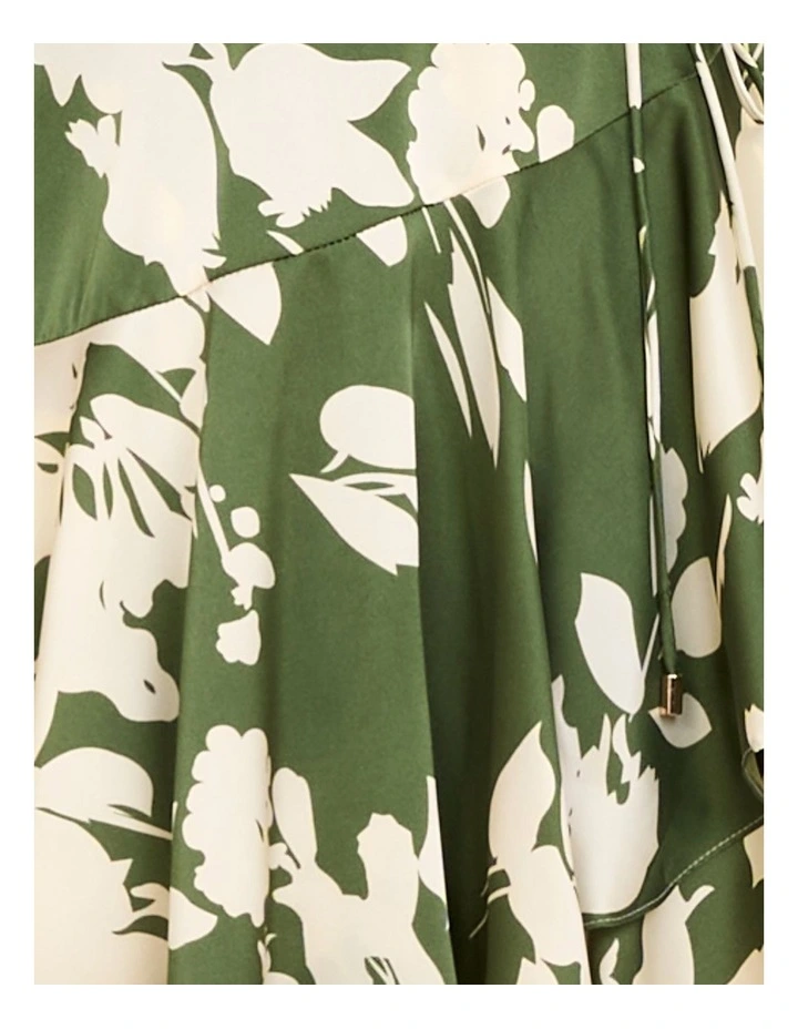Dhaka Frill Hem Mini Dress in Print image 6