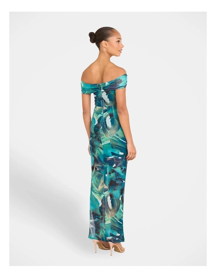 Brit Off Shoulder Maxi Dress in Multi image 2