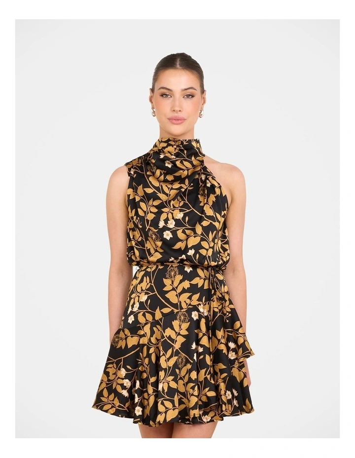 Raleigh Frill Hem Mini Dress in Multi image 1