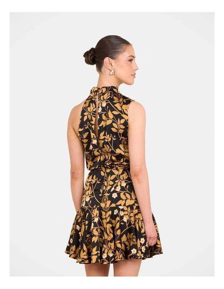 Raleigh Frill Hem Mini Dress in Multi image 2