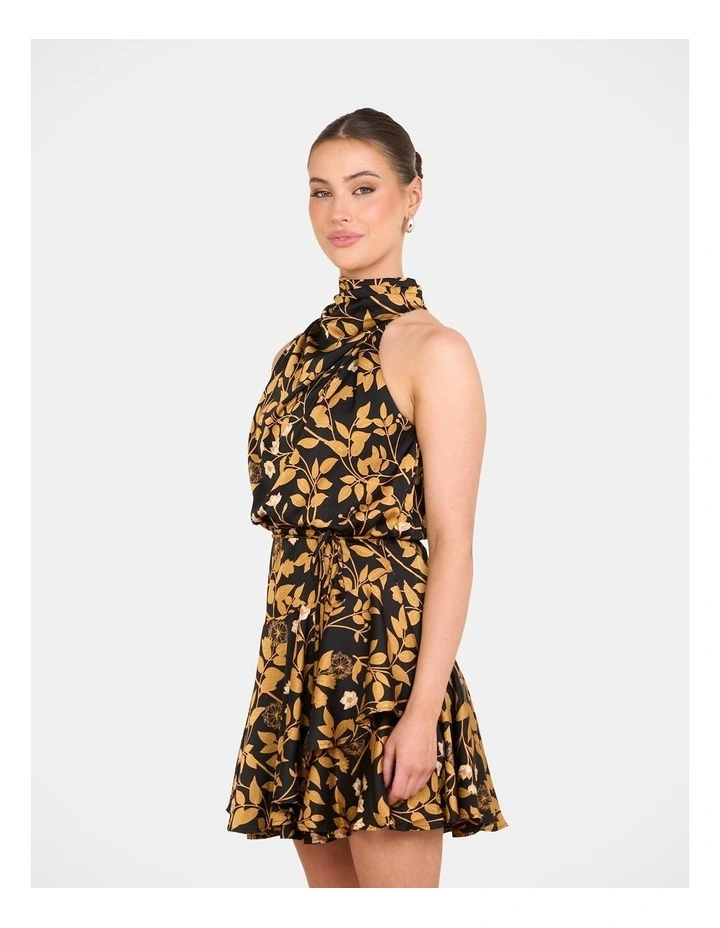 Raleigh Frill Hem Mini Dress in Multi image 3