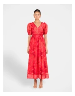 Dua Puff Sleeve Maxi Dress in Print