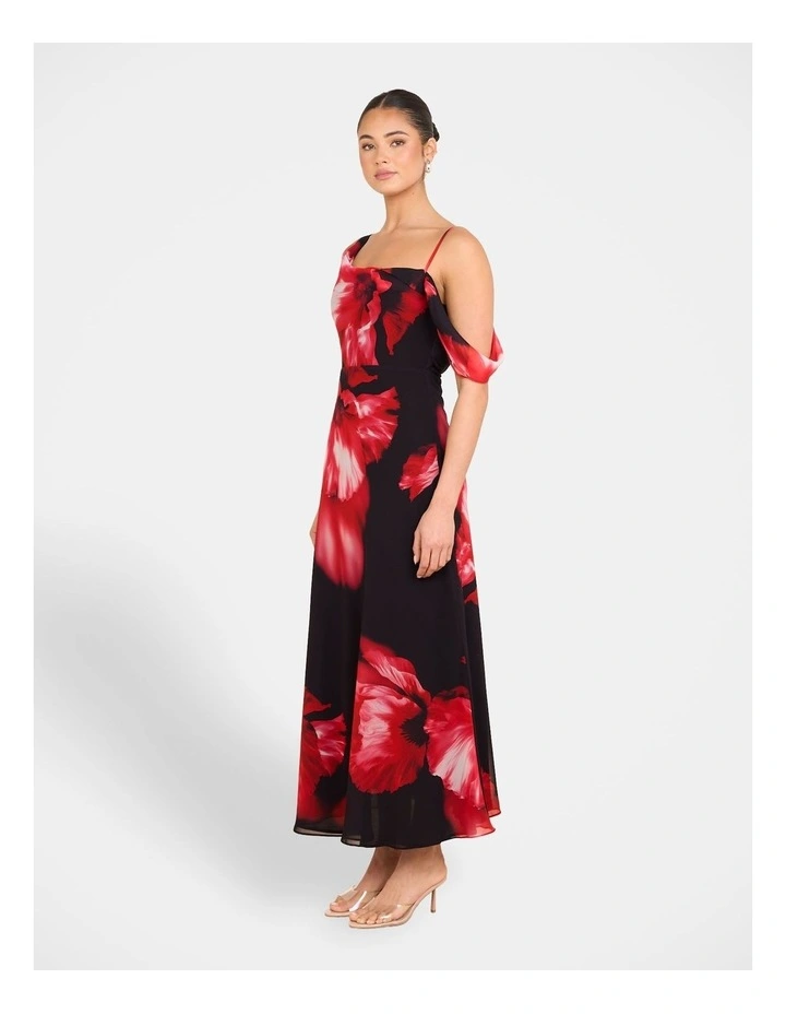 Oscar Cowl Neck Maxi Dress in Multi image 3