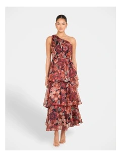 Burma One Shoulder Maxi Dress in Multi