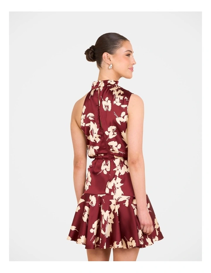 Isadora Frill Hem Mini Dress in Multi image 2