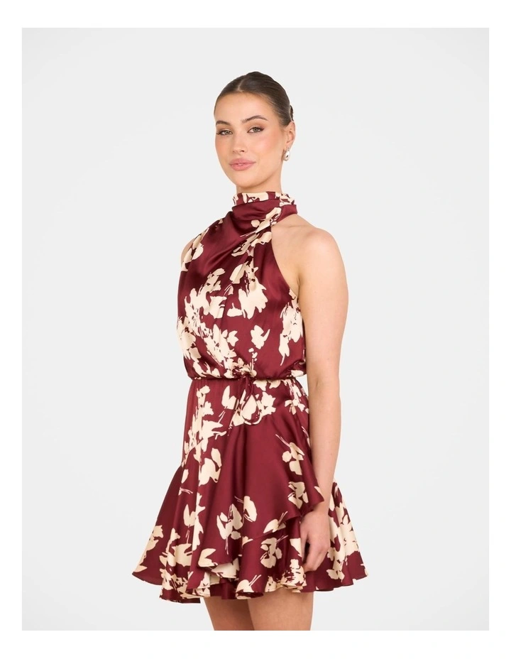 Isadora Frill Hem Mini Dress in Multi image 3
