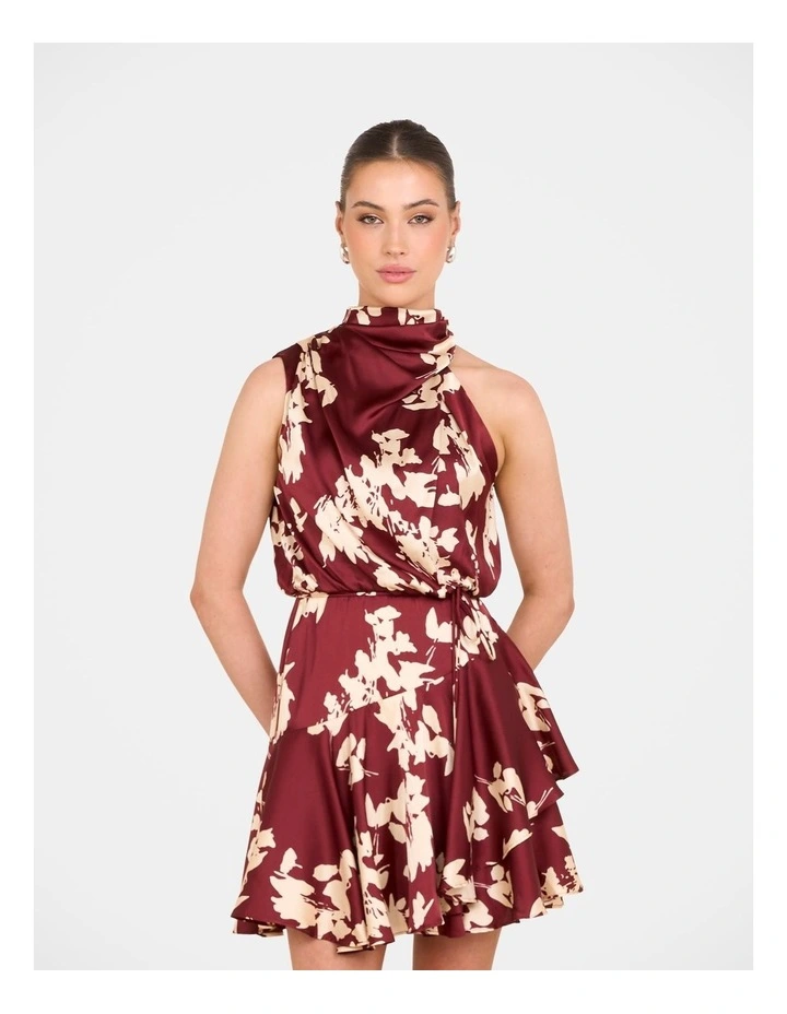 Isadora Frill Hem Mini Dress in Multi image 4
