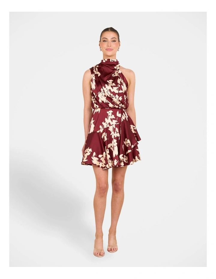 Isadora Frill Hem Mini Dress in Multi image 5