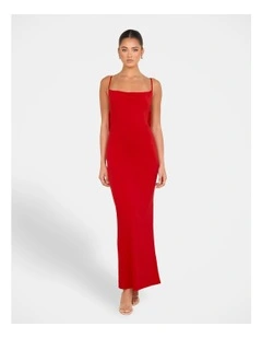 Slater Cowl Neck Gown in Red