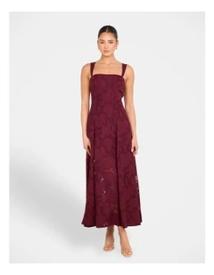Falco Sweetheart Maxi Dress in Red