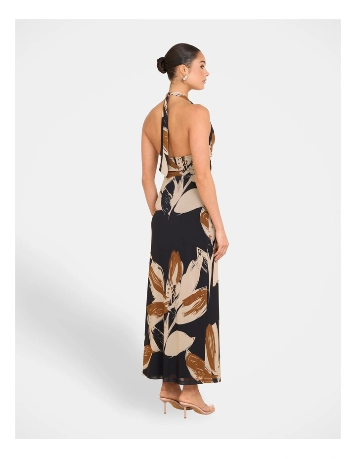 Zoya Print Mesh Maxi Dress in Multi image 2