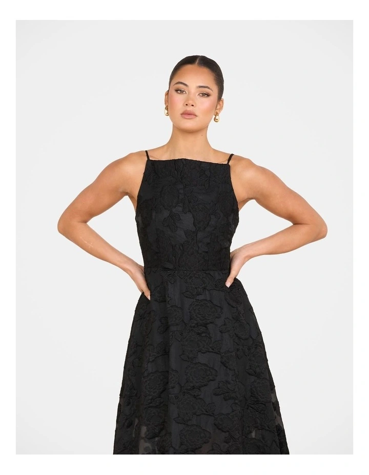 Sevyn A-line Maxi Dress in Black image 4