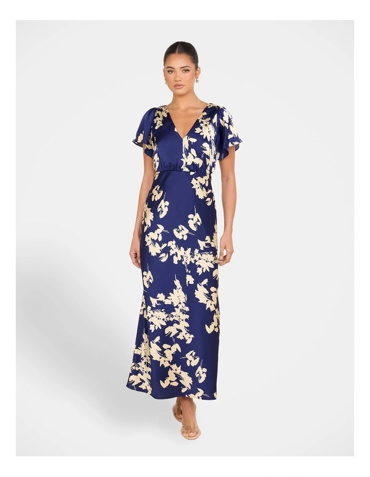 Erie Satin Maxi Dress in Print image 1