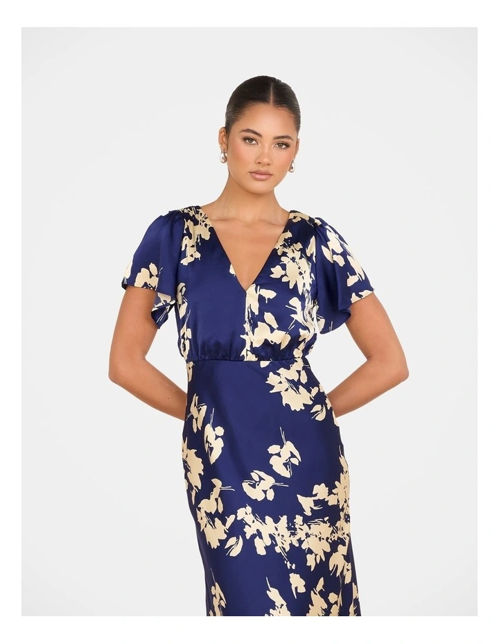 Erie Satin Maxi Dress in Print image 4