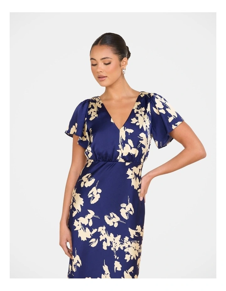 Erie Satin Maxi Dress in Print image 5