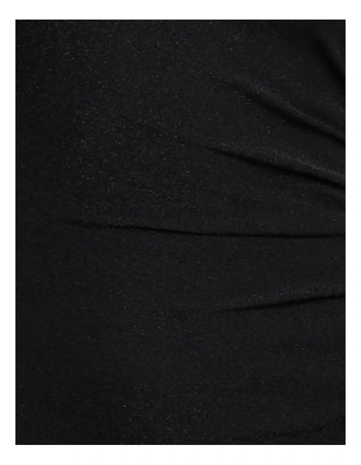 Margo High Neck Lurex Maxi Dress in Black image 6