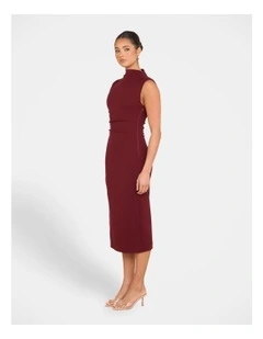 Xandria High Neck Midi Dress