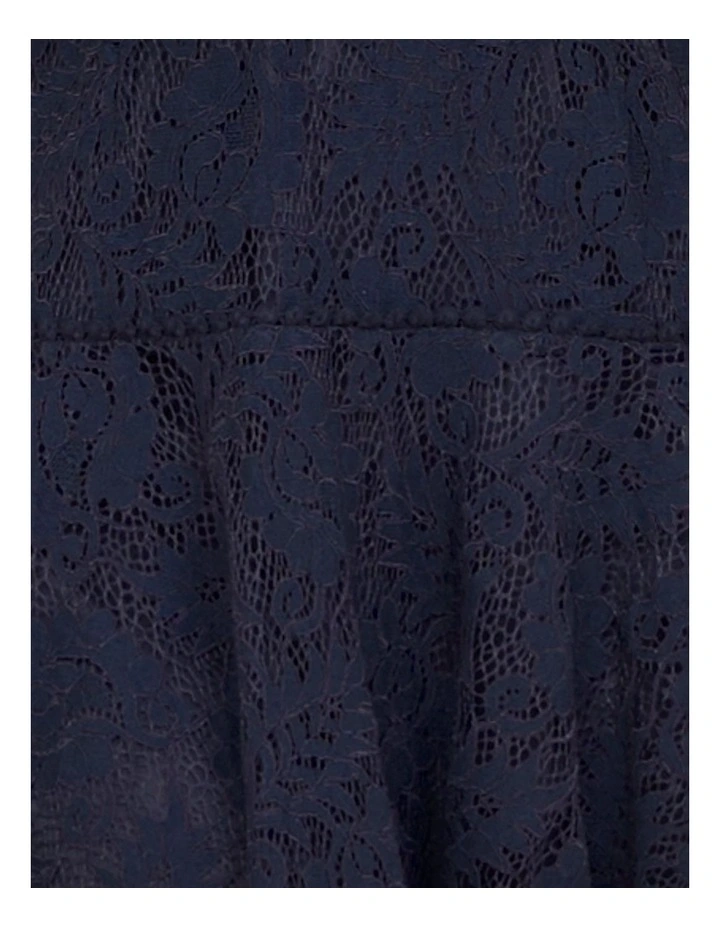 Ellaria Puff Sleeve Mini Dress in Navy image 6