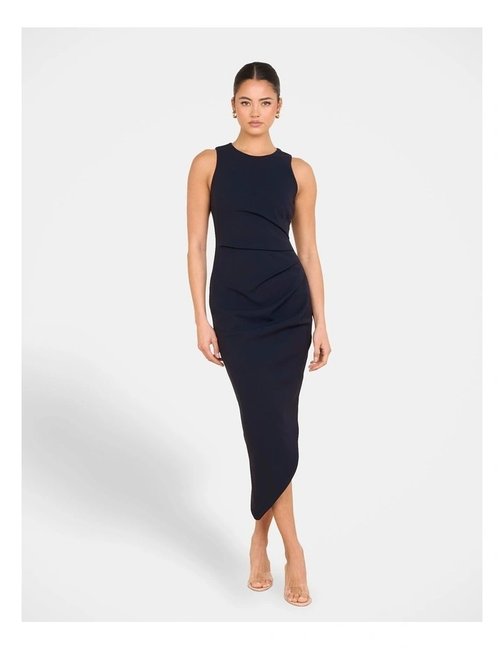Kamika High Neck Midi Dress in Charcoal image 1