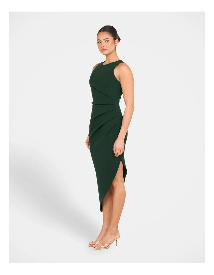 Kamika High Neck Midi Dress in Green image 5