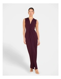 Opal Twist Front Gown in Purple