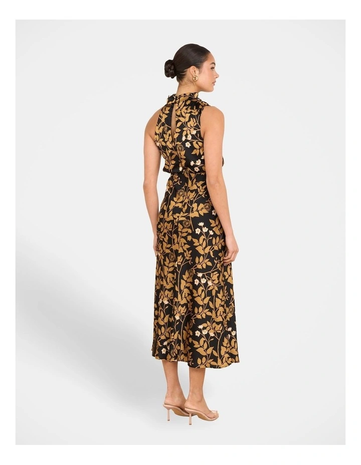 Cathy Satin Midi Dress in Print image 2