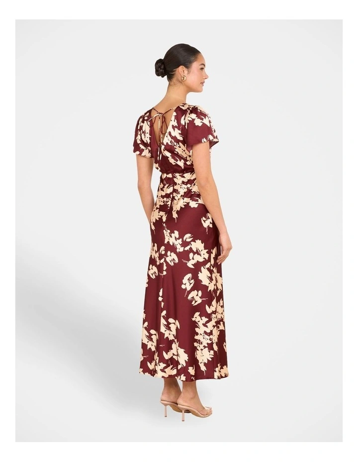 Genoa Satin Maxi Dress in Multi image 2
