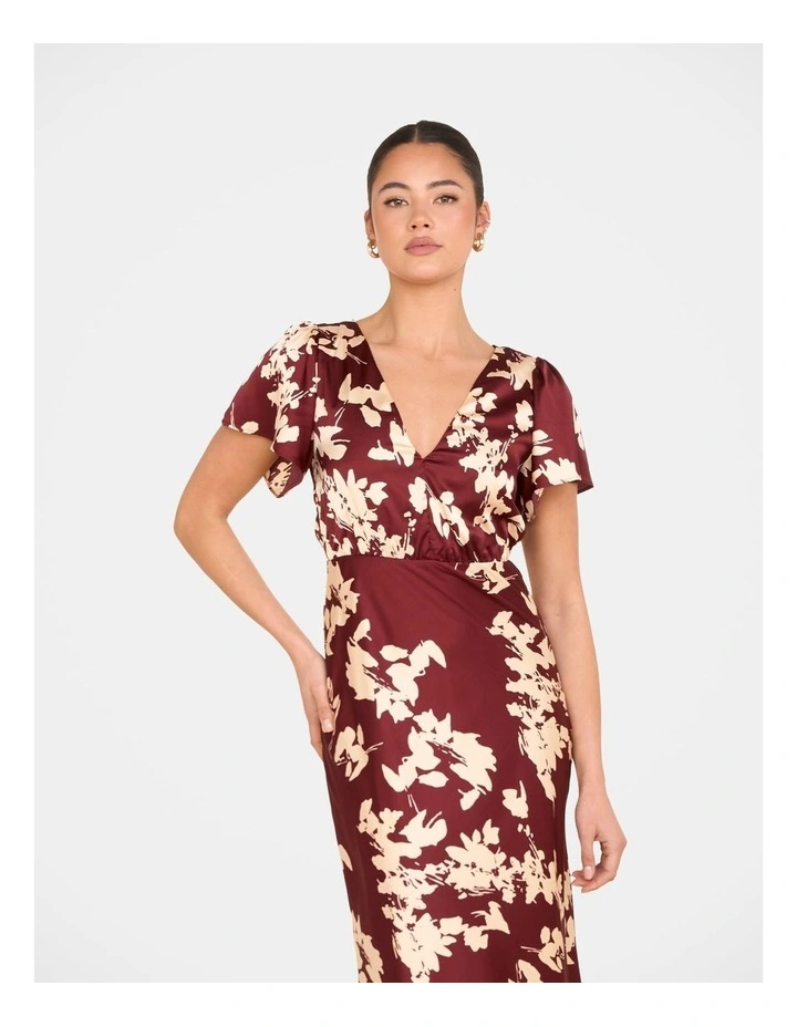 Genoa Satin Maxi Dress in Multi image 5