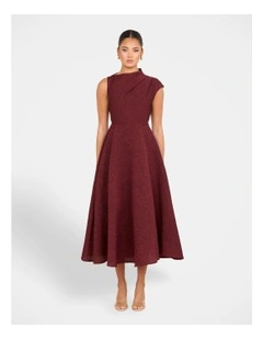 Monarch High Neck Midi Dress