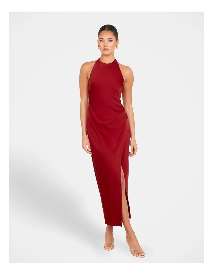 Niala Halter Satin Maxi Dress image 1