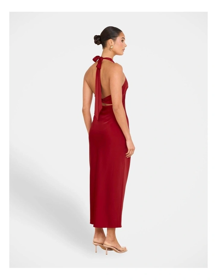 Niala Halter Satin Maxi Dress image 2