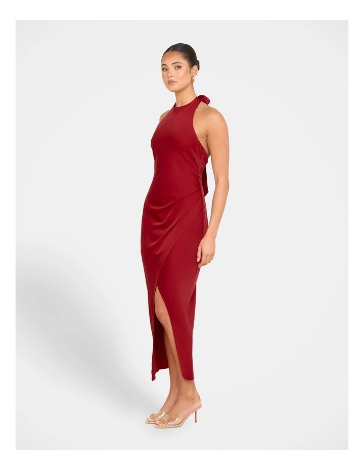Niala Halter Satin Maxi Dress image 3