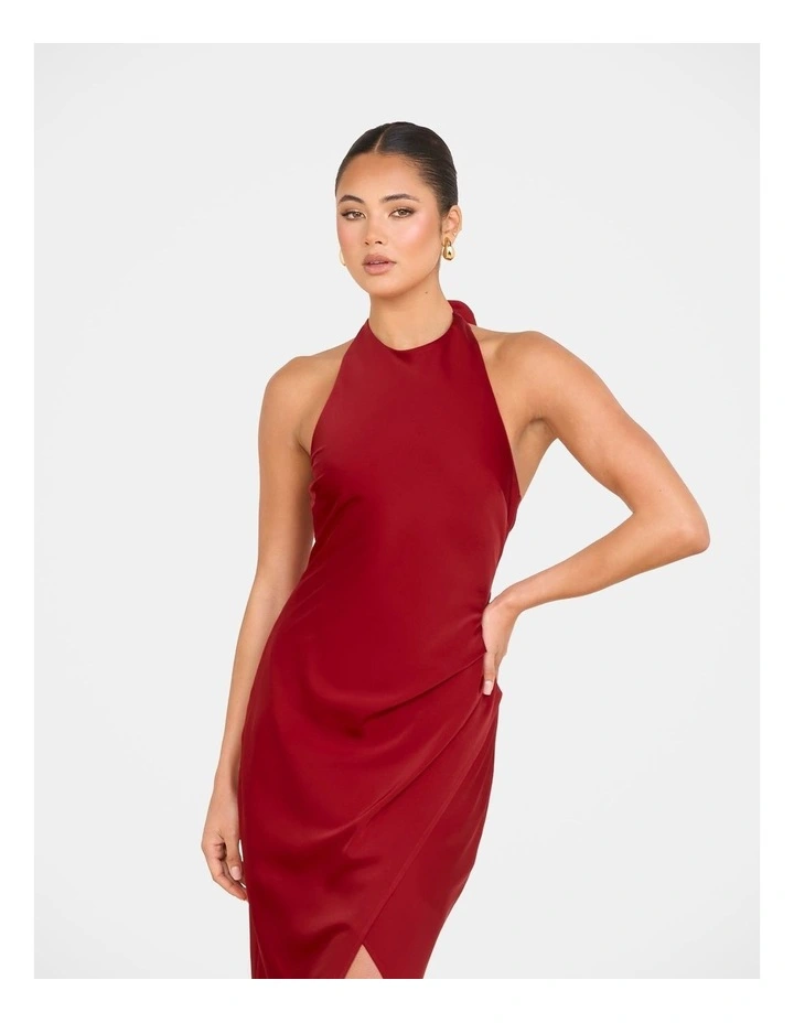 Niala Halter Satin Maxi Dress image 4