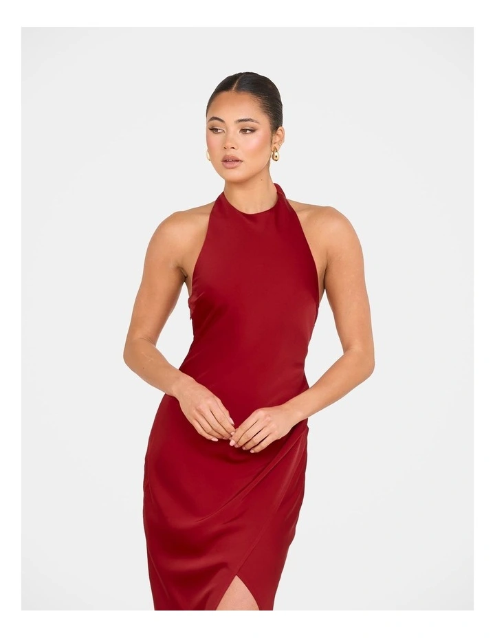 Niala Halter Satin Maxi Dress image 5