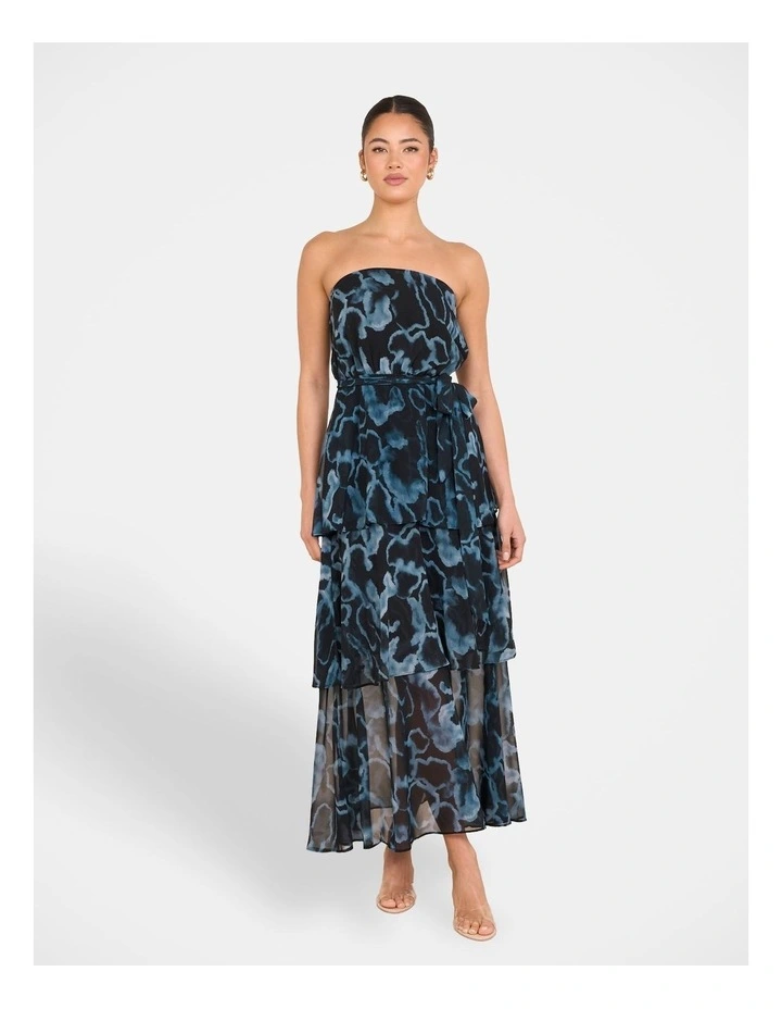 Vallia Tiered Maxi Dress in Green image 1