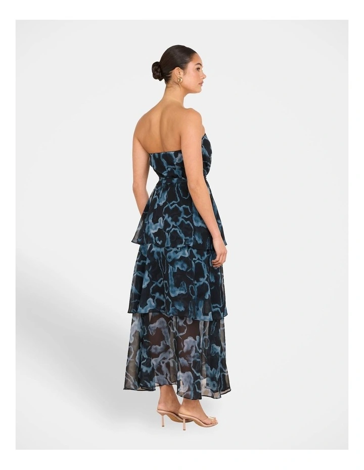 Vallia Tiered Maxi Dress in Green image 2
