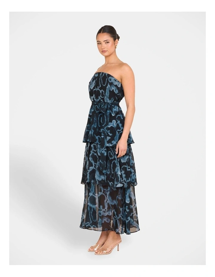 Vallia Tiered Maxi Dress in Green image 3