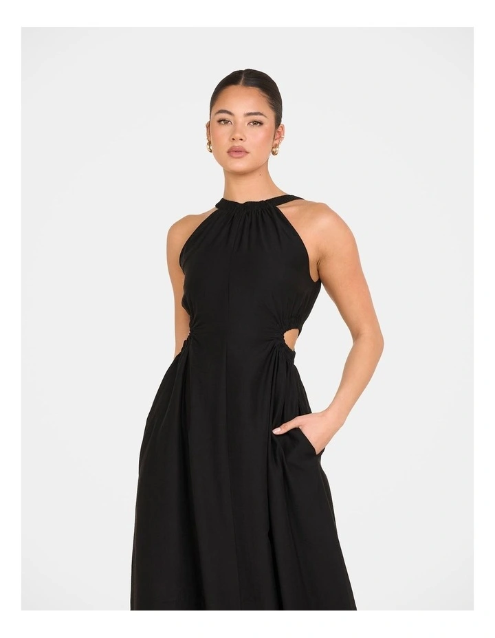 Alberta Cut Out Maxi Dress in Black image 4