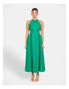Alberta Cut Out Maxi Dress in Green