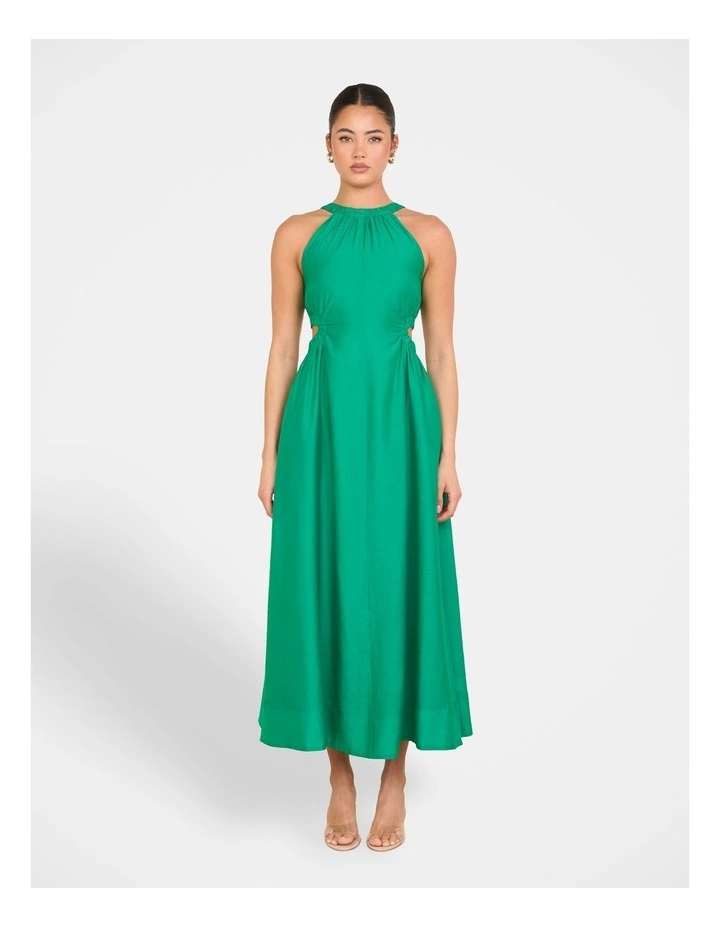 Alberta Cut Out Maxi Dress in Green image 1
