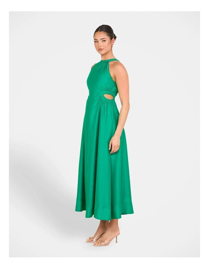 Alberta Cut Out Maxi Dress in Green image 3