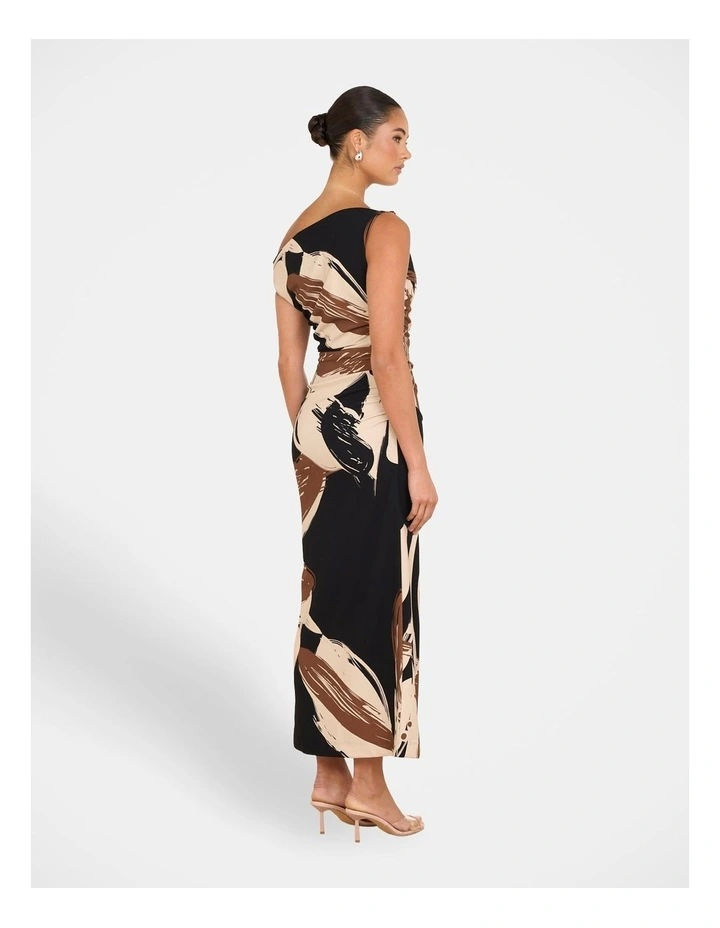 Quai One Shoulder Midi Dress in Multi image 2